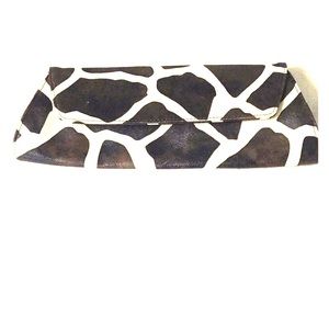 Cow skin pattern clutch